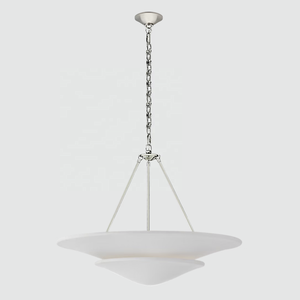 Lustre suspendu d'intérieur en laiton antique, design moderne, décoration artistique, abat-jour en laiton, luminaire suspendu pour villa, lustre à étages Mollino - Product Image 3