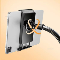 Support de téléphone 128cm Support paresseux Appuie-tête Lit 360 Flexible Long Arms Clamp Mount pour IPhone Samsung et appareil 3.5 ~ 6.7"