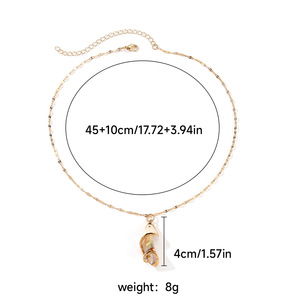 <span class=keywords><strong>Collana</strong></span> Impermeabile con Ciondolo a Tema Marino, Placcata in Oro, con Stella Marina e Conchiglia per Donne - Product Image 6