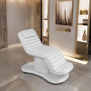 Unirelax - Mobilier de salon de luxe - Table de beauté blanche pour soins du visage et extensions de cils - Lit de massage électrique pour salon de beauté - Product Image 1