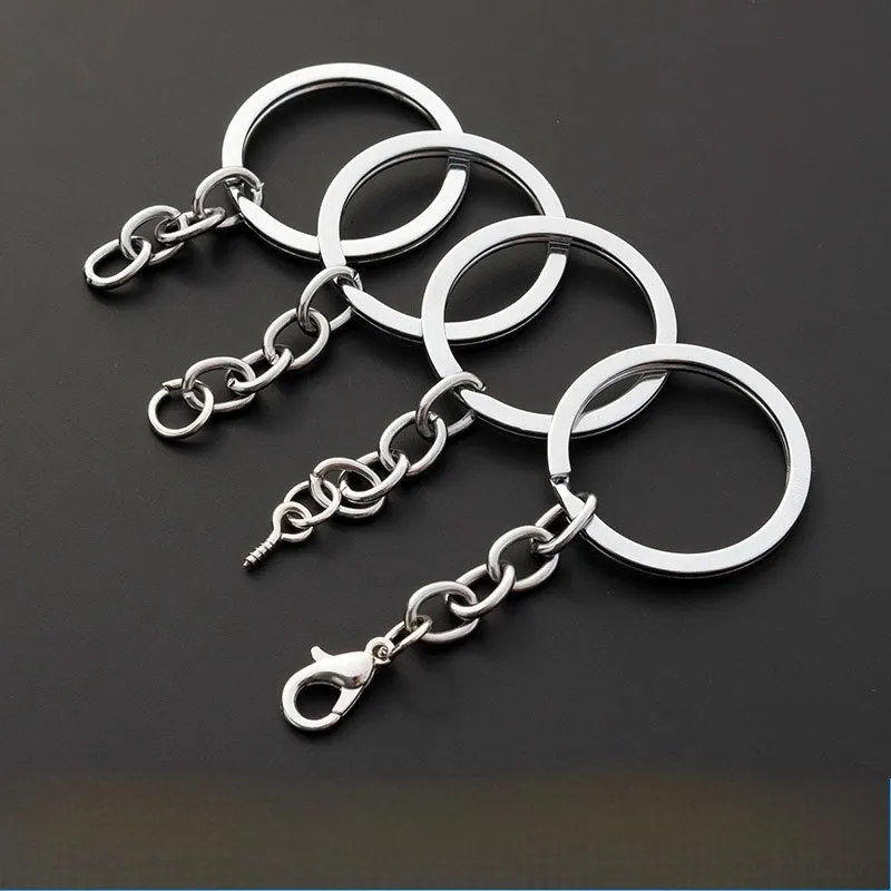 25\u002F30mm chrome plated Hanging four chain lobster buckle Eye diy accessories Handmade material key ring