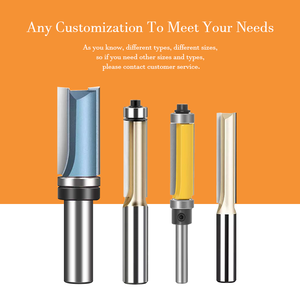 Cnc 1/2 1/4 Shank Gỗ Hai Flute Flush Trim Phay Thẳng Cutter Với Dưới Mang Loại Lưỡi Dài 3/4 Thẳng Router <span class=keywords><strong>Bit</strong></span> - Product Image 6