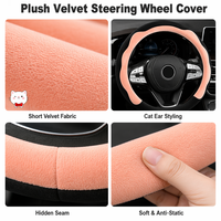 Funda de Volante de Coche de Lujo para Invierno, Cálida, de Piel Sintética, Suave, de Diseño, Antideslizante, Universal