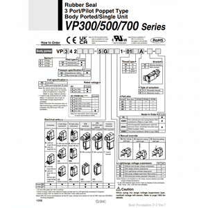 Válvula de control de válvula solenoide neumática SMC, válvula de control de VP342R-5G1-02A - Product Image 1