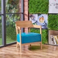 Chaise de table moderne chaise à accoudoirs en bois chaises de salle à manger pour les magasins de thé au lait café dessert