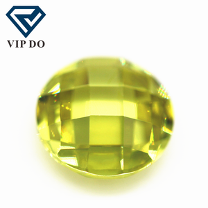 5A qualità di grado 3mm-12mm forma rotonda doppia scacchiera tagliata oliva cubic zirconia gemme sciolte griglia sintetica tagliata pietre CZ - Product Image 4