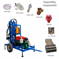 Appareil de forage de puits d'eau remorqué portatif compact de 200 m pour la perceuse agricole d'irrigation pour des puits d'eau