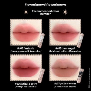 Flower Knows Serie Little Angel C09 Black Angel Lip Mud Stick Rossetto Opaco Naturale Versatile Illuminante Regalo per le Feste - Product Image 2