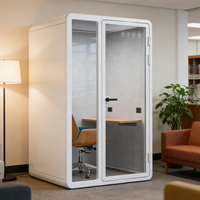 Cabines insonorisées et silencieuses modernes pour bureaux et télétravail, avec conception acoustique professionnelle pour bloquer le bruit extérieur
