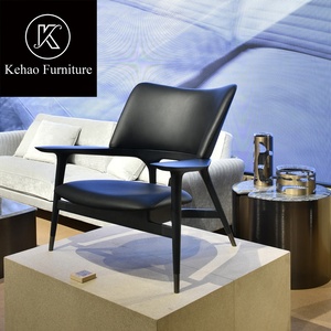 Fauteuil de loisirs en bois <span class=keywords><strong>noir</strong></span> moderne de haute qualité, fauteuil de salon rembourré, canapé, chaises de salon - Product Image 2