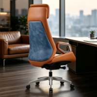 Fauteuil de Direction Moderne à Dossier Haut pour PDG, Inclinaison Synchrone, Épais, Mobilier de Bureau pour Salle de Direction