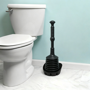 Déboucheur de toilettes manuel robuste et écologique avec support de rangement multicouche et soufflet puissant pour salle de bain - Product Image 6