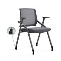 Chaise empilable de style moderne pour bureau à domicile chaises de salle d'entraînement à pied fixe et à dossier mobile pour étudiants