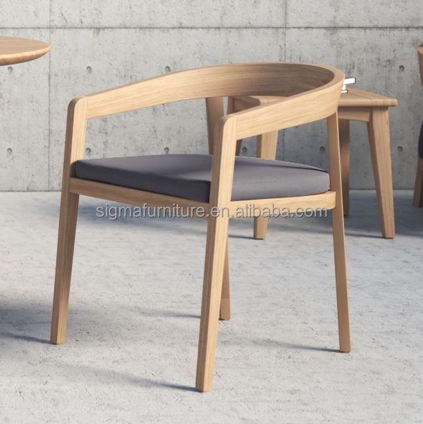 Villia garden sunroom furniture outdoor set patio teak wood dining table and chairs dining room set