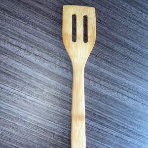 Japanese-style bamboo spatula and spoon set, wholesale, non-stick <b>pan</b> set, unpainted 6-piece set, spatula and spoon with logo. - Product Image 2