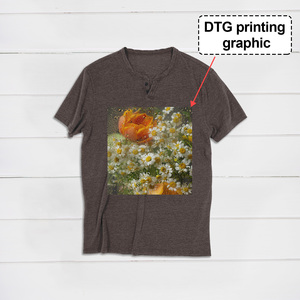 Đau Khổ Rửa Quá Khổ T-Shirt Vòng Cổ Cắt Boxy Tee Thêu T-Shirt Chất Lượng Cao Vải Người Đàn Ông In Áo Phông Cho Người Đàn Ông - Product Image 6