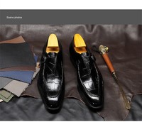 Chaussures de Mariage Homme en Cuir PU Style Oxford de Luxe avec Sangle, Respirantes, Semelle en Caoutchouc, Formelles pour le Bureau, Automne