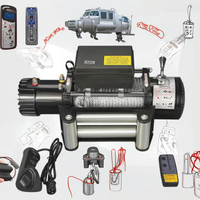Treuil électrique en acier 24V 12V avec câble en acier, télécommande, pour remorque tout-terrain