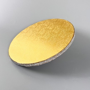 ฐานรองเค้กทรงกลมสีทองขายส่ง ฐานรองเค้กกระดาษสีเงินทรงกลมสีขาว - Product Image 6