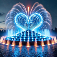 Fabricante de Fuentes Personalizadas, Luz Subacuática LED IP68 de Acero Inoxidable, Programable, con Música, Fuente de Agua para Jardín Exterior