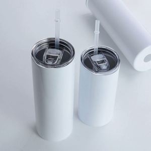 Gobelets isothermes sous vide à double paroi en acier inoxydable 15oz/20oz/30oz, 25 pièces/boîte avec couvercle et paille - Product Image 3