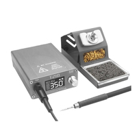 Stasiun Solder Kontrol Temperatur Cerdas OSS T210 75W dengan Ujung Solder 2S Pemanas Cepat untuk Pasta Solder, Alat Solder PCB Ponsel