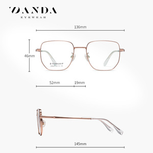 แว่นตา Danda Eyewear รุ่น ST6221 ทรงสี่เหลี่ยมกรอบเต็ม ทำจากไทเทเนียมแท้ น้ำหนักเบา เลนส์ PC ป้องกันแสงสีฟ้า สำหรับทั้งชายและหญิง - Product Image 3