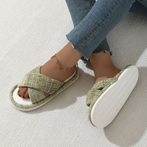 Semelles antidérapantes en EVA pour pantoufles avec doublure en mousse à amorti croisé pour la maison et la chambre – Promotion Automne-Été - Product Image 5