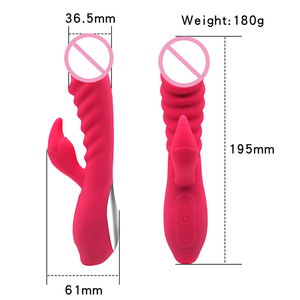 Vente chaude 10-Mode Rechargeable Double Tête Vibrateur Étanche Jouets Érotiques avec Fonction De Chauffage Masturbateurs - Product Image 2