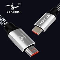 YYAUDIO Câble haute définition 2.1 en cuivre pur 8K TV 60Hz/120Hz pour ordinateur Connexion 4K pour moniteur