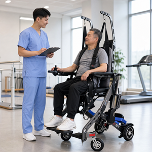 Sedia a Rotelle in Alluminio per la Mobilità degli Arti Inferiori con Sospensione, Strumento di Riabilitazione per Emiplegia, Riconosciuto a Livello Globale - Product Image 3