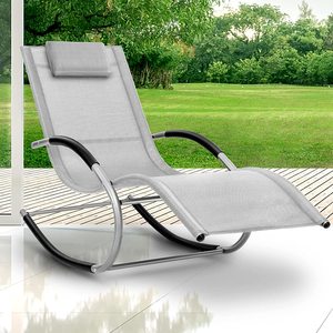 Chaise longue à bascule de jardin <span class=keywords><strong>Tony</strong></span> Garden, de haute qualité, en vente chaude, pour l'extérieur, patio, orbital, zéro gravité, bon loisir, tissu, cadre en métal - Product Image 1