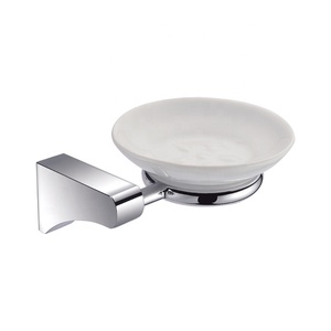Accesorios <span class=keywords><strong>de</strong></span> Baño para Hotel al por Mayor, Jabonera Redonda <span class=keywords><strong>de</strong></span> Cerámica para Montar en la Pared, Cesta para Jabón <span class=keywords><strong>de</strong></span> Acero Inoxidable - Product Image 1