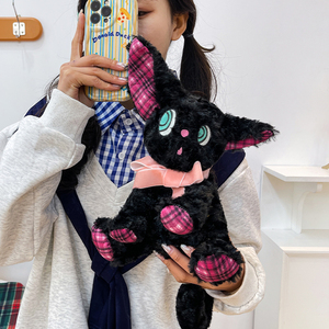 Divertente Peluche Gatto Nero - Giocattolo Antistress Ricamato Super <span class=keywords><strong>Morbido</strong></span> per Bambini e Regalo per Bambini - Product Image 4