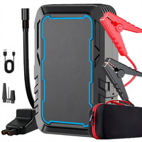 Mini démarreur portable 1000A, compresseur d'air intégré 150 PSI, sortie d'alimentation USB pour voitures