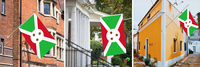 Drapeau du Burundi en gros personnalisé tous les pays drapeau national 3x5 FT extérieur suspendu fibre de polyester livraison rapide personnalisé