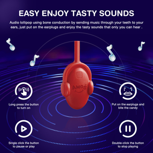 Amos Tastysounds Sesli Şarkı Söyleyen Lolipop Tek Tek Paketlenmiş Doğal Çilek Aromalı Müzikli Lolipop Şeker - Product Image 4