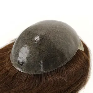 BEEOS TP22 16 "/18" Peluca con malla frontal <span class=keywords><strong>Cabello</strong></span> humano Remy brasileño Topper Nudo único 100% Densidad 28mm Prótesis de ondas corporales para mujeres - Product Image 3