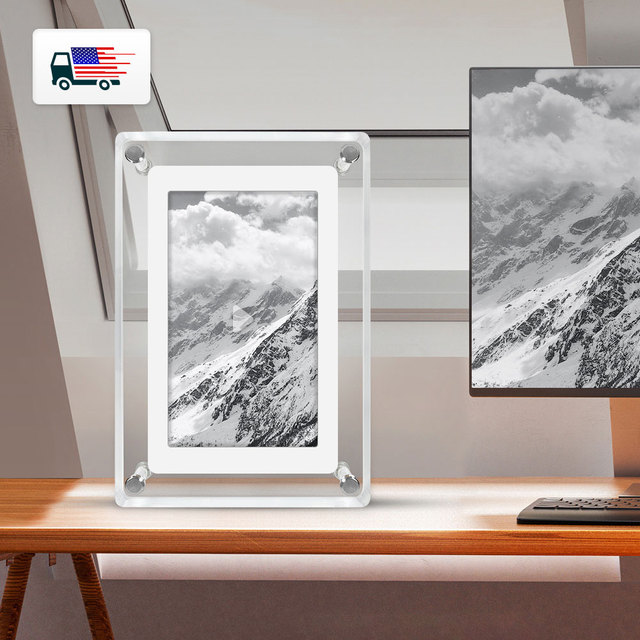 5 Inch 4GB IPS Screen Crystal Advertising Player Transparent Acrylic Digital Photo Frame Lcd Picture Frame
