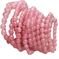 Madagascar Rose Quartz ronde perles bracelet bijoux
