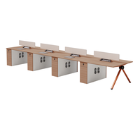 Poste de travail de bureau moderne 9 mm en panneau de particules E1, hauteur réglable, ventilateur de refroidissement écologique, support CPU, verrouillage par mot de passe, long