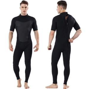 Traje de neopreno corto de manga larga tejido de protección solar grueso cuello redondo impermeable personalizado al por mayor - Product Image 1