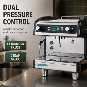 Máquina de Espresso Comercial Semiautomática Italiana de Doble Cabezal con Control Eléctrico para Cafeterías y Tiendas en Franquicia - Product Image 6