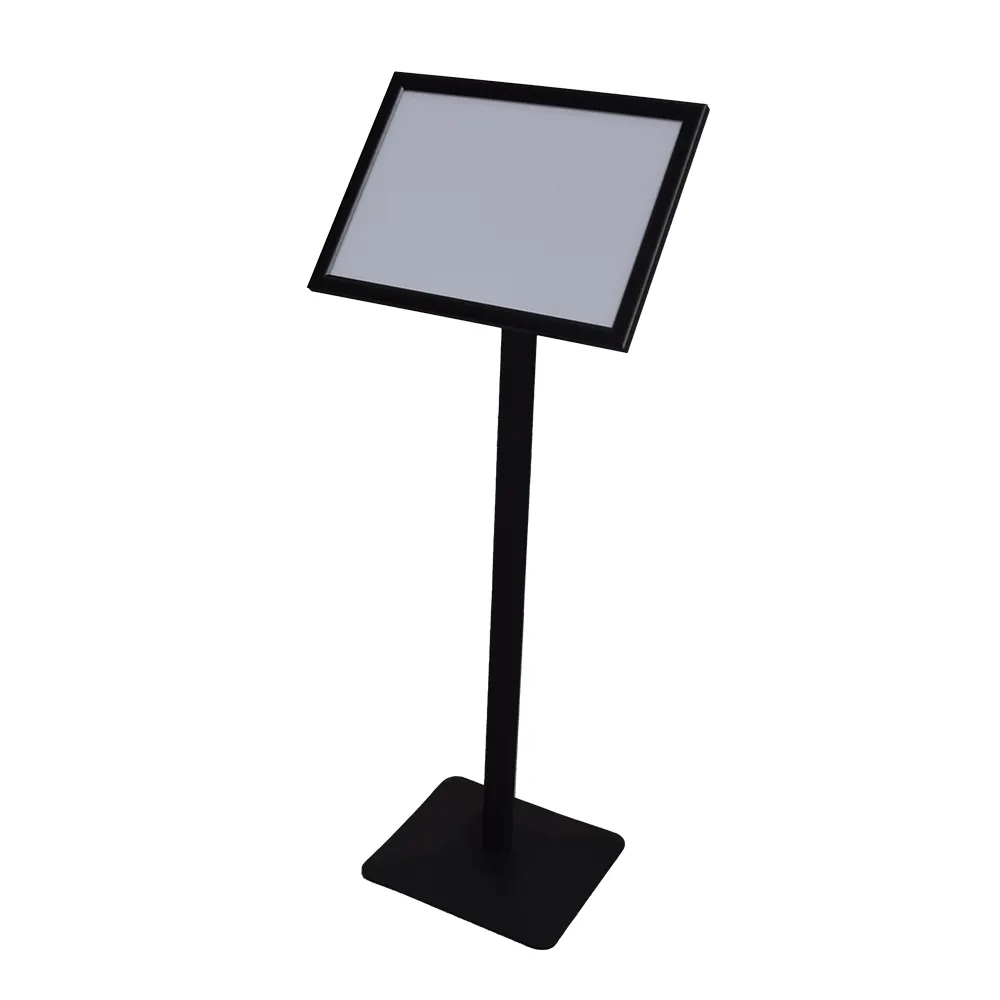 A4-Format Papier Poster Schilder halter Stand Aluminium Foto rahmen mit schwarzer Basis