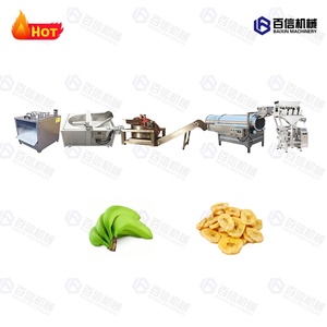 Línea completa de producción de patatas fritas de plátano Línea de producción de aperitivos de plátano Chips de plátano Línea para freír patatas fritas - Product Image 3