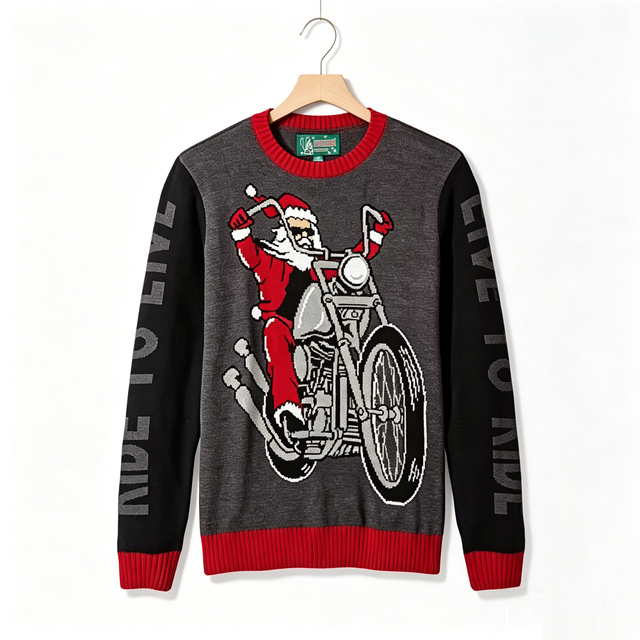 Factory Customized High Quality  Adult Christmas 100% Acrylic Knitted Sweater for Holiday Celebrations