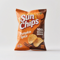Sac de thermoscellage arrière en feuille d'aluminium à impression personnalisée sac de thermoscellage à dos scellé pour croustilles de pomme de terre de qualité alimentaire chips de maïs
