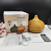 Diffuseur portable pour chambre à coucher à effet bois 500 ml, humidificateur électrique intelligent à huile essentielle d'oignon, télécommande, usage domestique, garantie 1 an