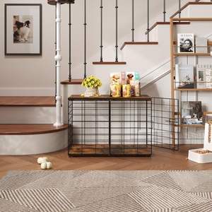 Estante de Almacenamiento para Microondas de Metal de 24 Pulgadas con Doble Nivel y Cierre Seguro, Mesa Auxiliar de Pared para Sala de Estar - Product Image 6