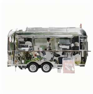 Carrito de Tienda Móvil Vintage con Estantes para Ropa, Espejos y Decoración Retro para Mercados de Segunda Mano - Product Image 2